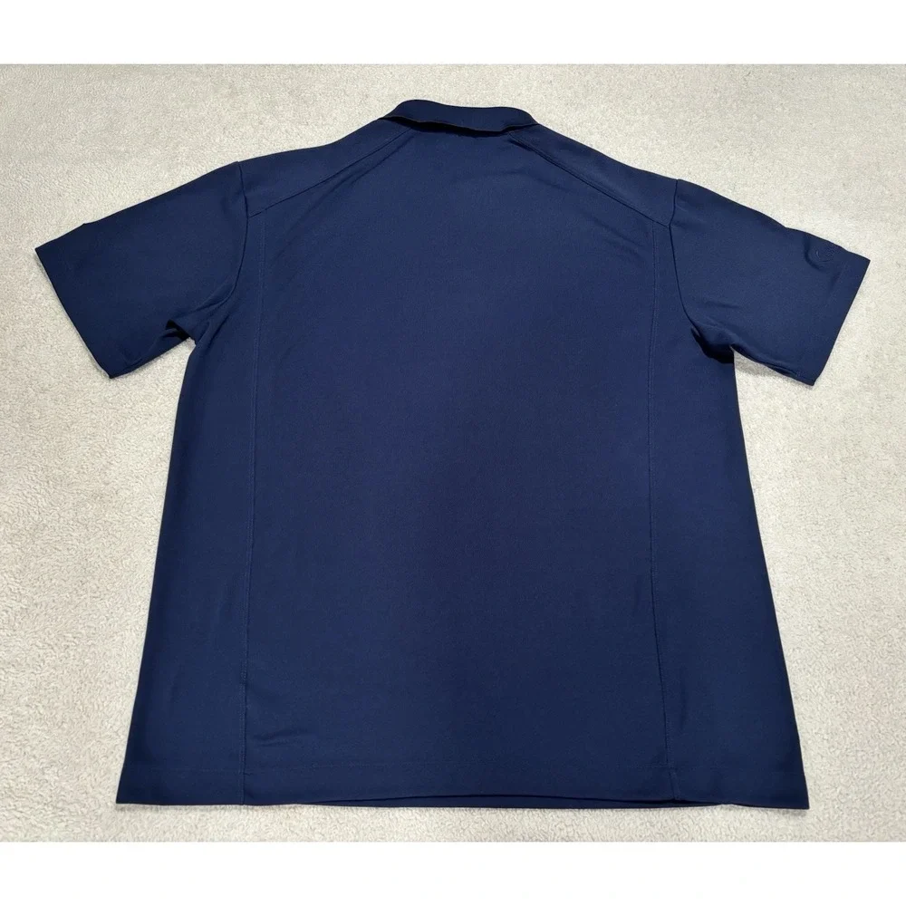 Nike Golf Polo Shirt Mens Large Blue Short Sleeve Dri-Fit Golfing Rugby‎ Causal